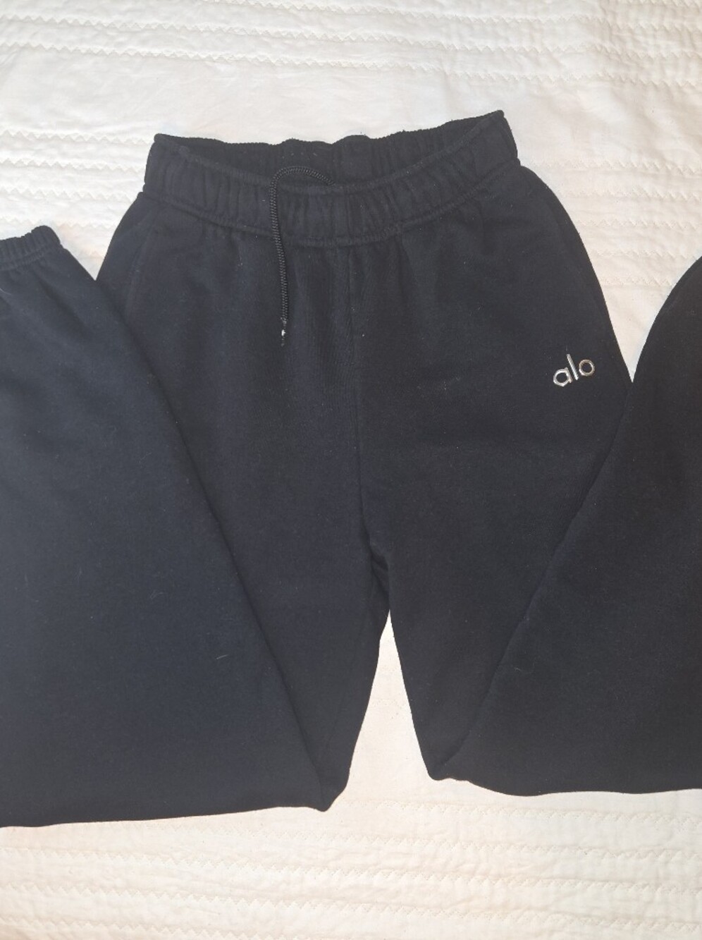 ALO Yoga Black Logo Jogger Sweatpants - Picture 6 of 10